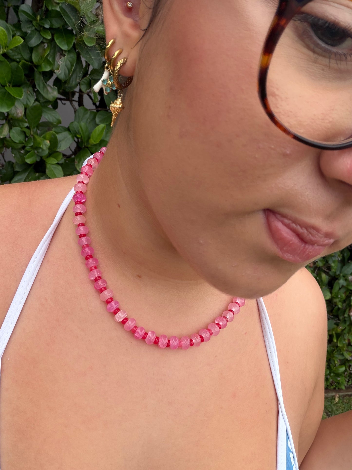Hot Pink Noa Necklace