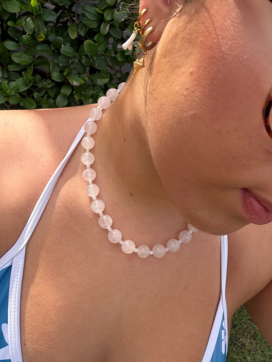 Light Pink & white Coco Necklace